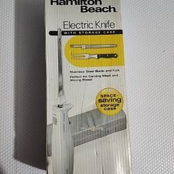 New Hamilton Beach Electric Knife With Storage Case