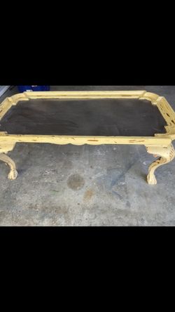 Vintage Coffee Table With Zinc Top