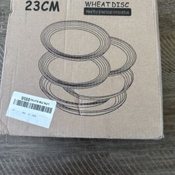 Set Of 5 Wheat Straw Plates