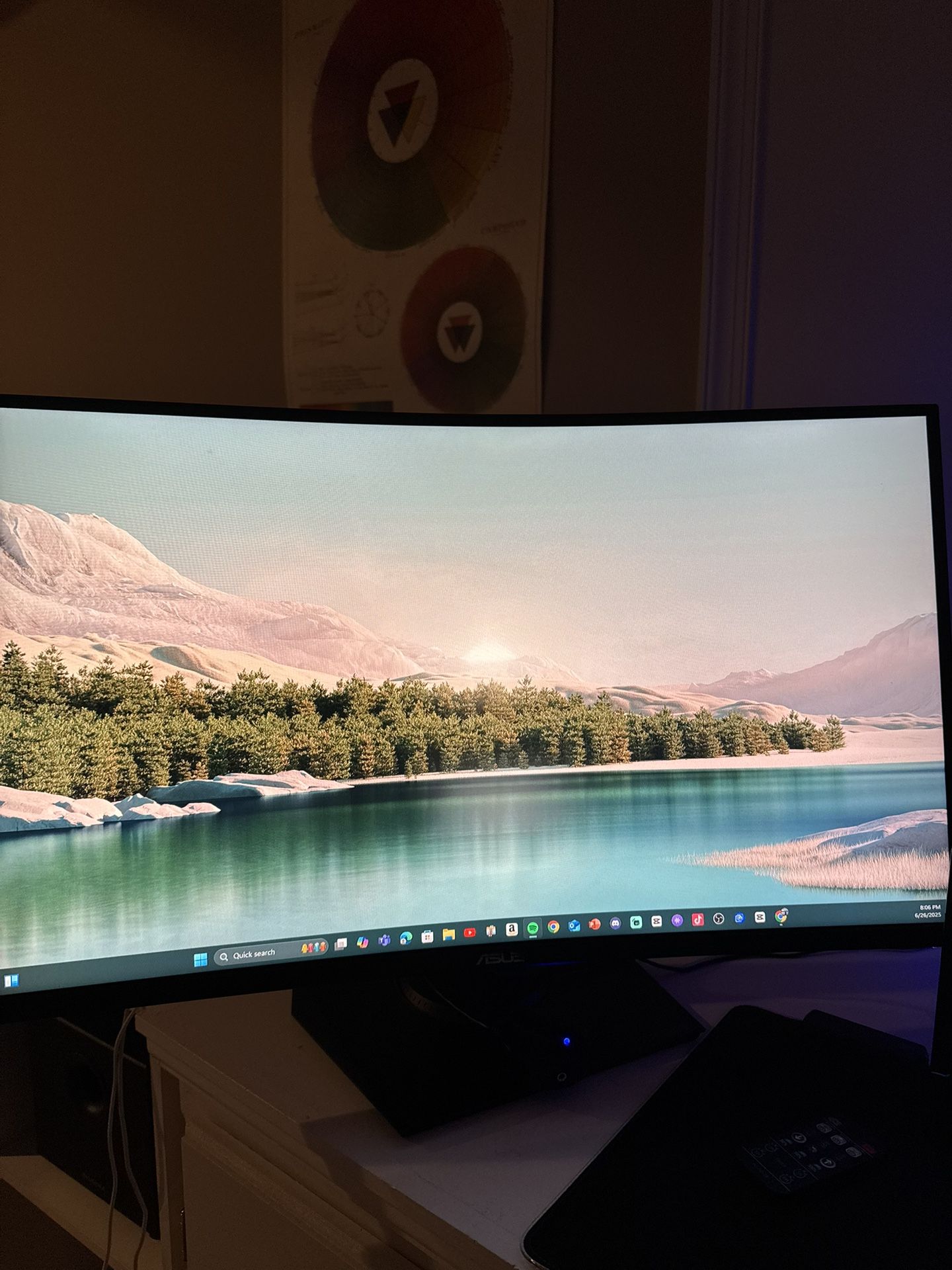 Gaming Monitor - ASUS TUF Gaming 27inch Curved Screen 165hz Monitor