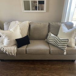 Cute Beige 3 Seat Couch!