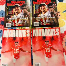 Patrick Mahomes Magazines….2 Mahomes Magazines And 2 Kansas City Kings