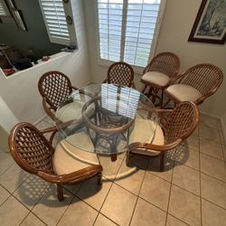 Rattan Table & Chairs 