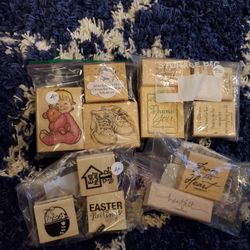 Rubber Stamps, Each Set, All New Or Like New