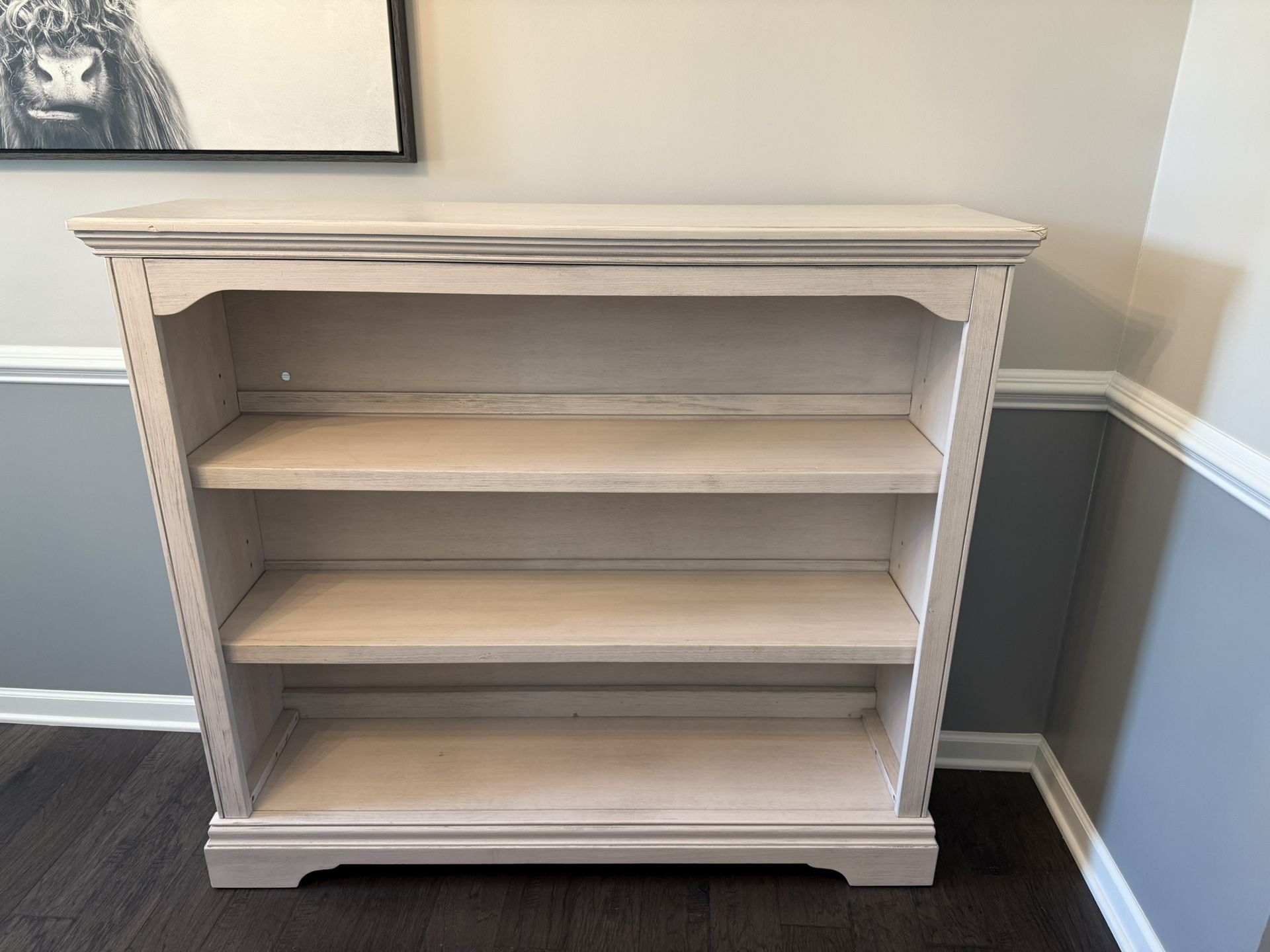 Weathered White Bookcase