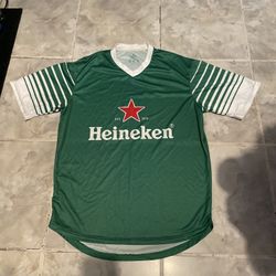 Heineken Soccer Jersey Shirt Size Medium Short Sleeve Made USA Green