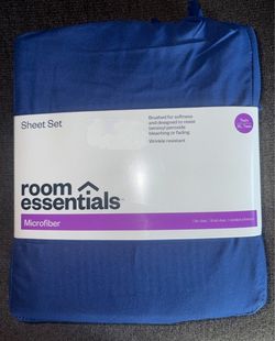 Room Essentials Microfiber Sheet Set Twin/XL Twin Blue