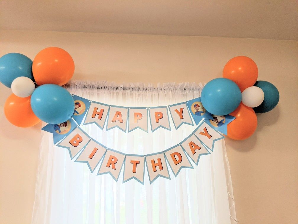 Blippi decoration for birthday party