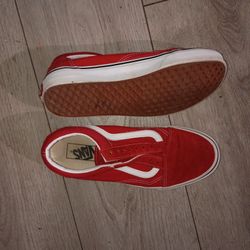 Vans Red Skate Shoes Sz 8 mens  9.5 Womens