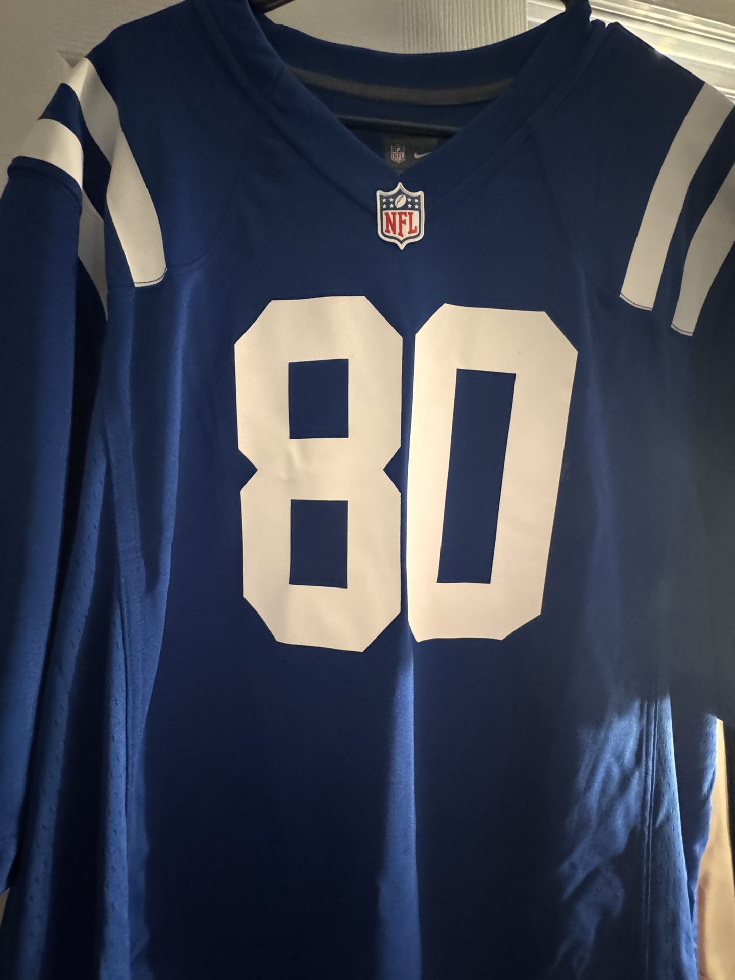 On Field Size XL Jersey Solid Blue Indianapolis Colts #80 Fleener