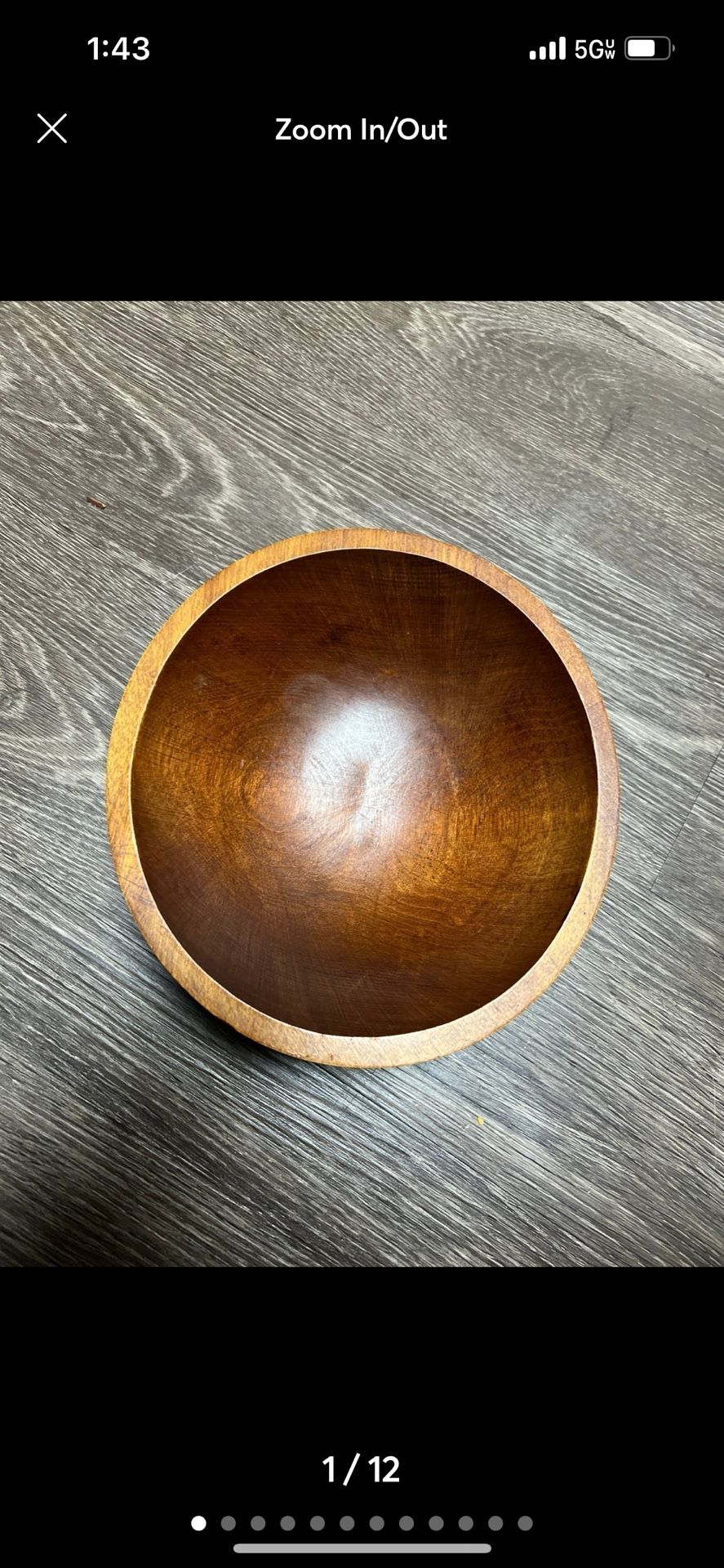 Vintage MnM canada Wood Bowl