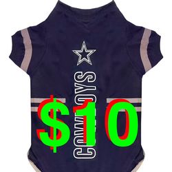 NFL Dallas Cowboys Dog T-Shirt, Football Dogs & Cats Shirt - Durable Sports PET TEE - NFL PET Outfit, Reflective TEE Shirt in Team Color, C