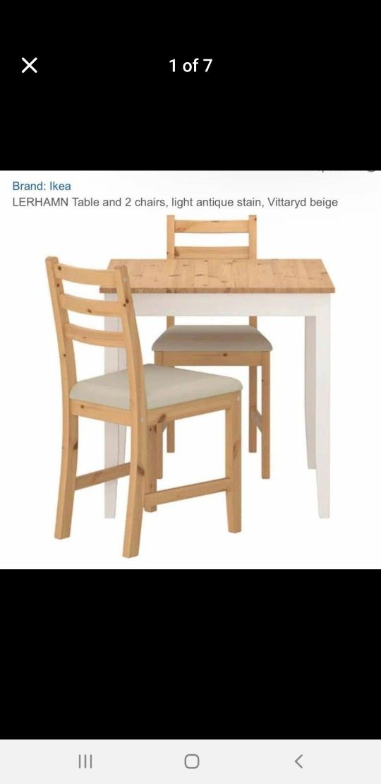 Ikea Table And 2 Chairs