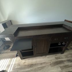 Bar Beautiful Solid Wood With 2 Stools