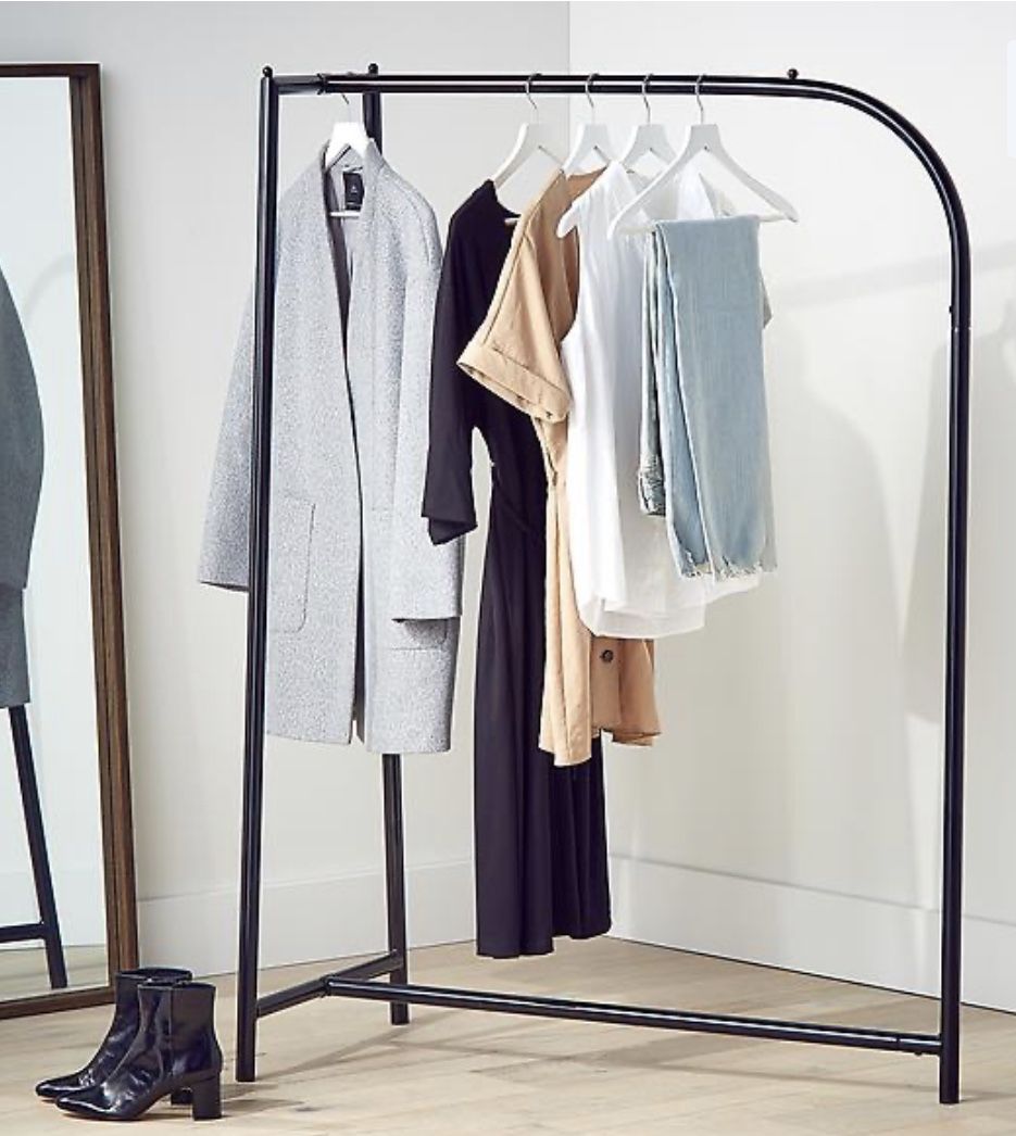 Matte Black Modern Garment Rack (The Container Store) 