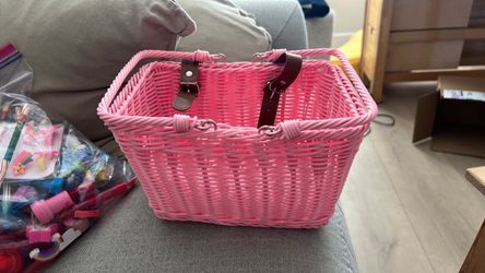 Pink bike basket