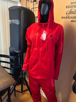 Nike Tech Fleece Tracksuit Red Size Large
