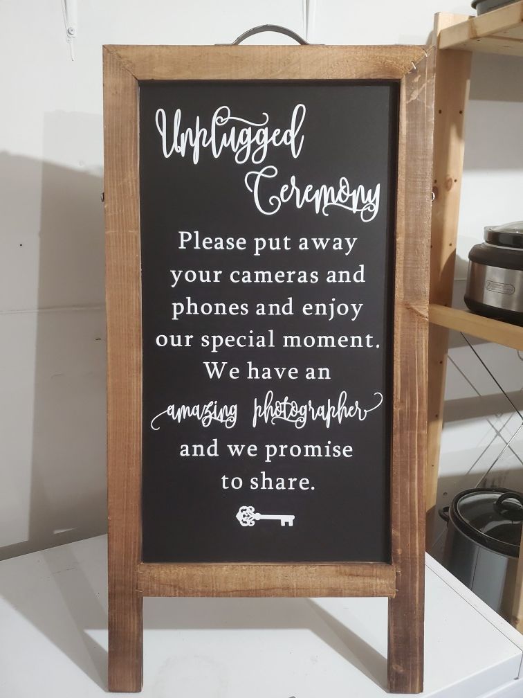 Unplugged ceremony sign