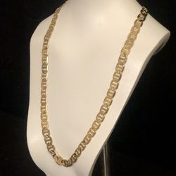 14k Gold Plated Big Mariner Chain 30”