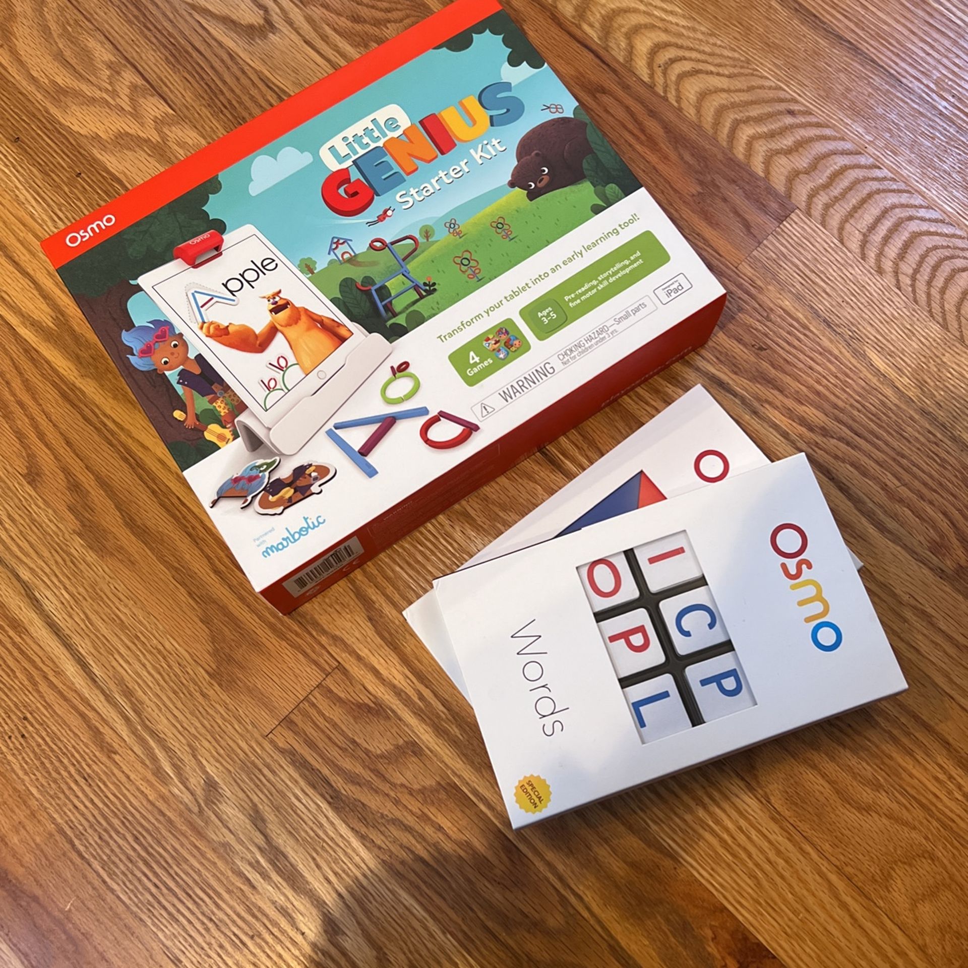NEW OSMO Little Genius Starter Kit With Additional Words And Tanagram Games For iPad