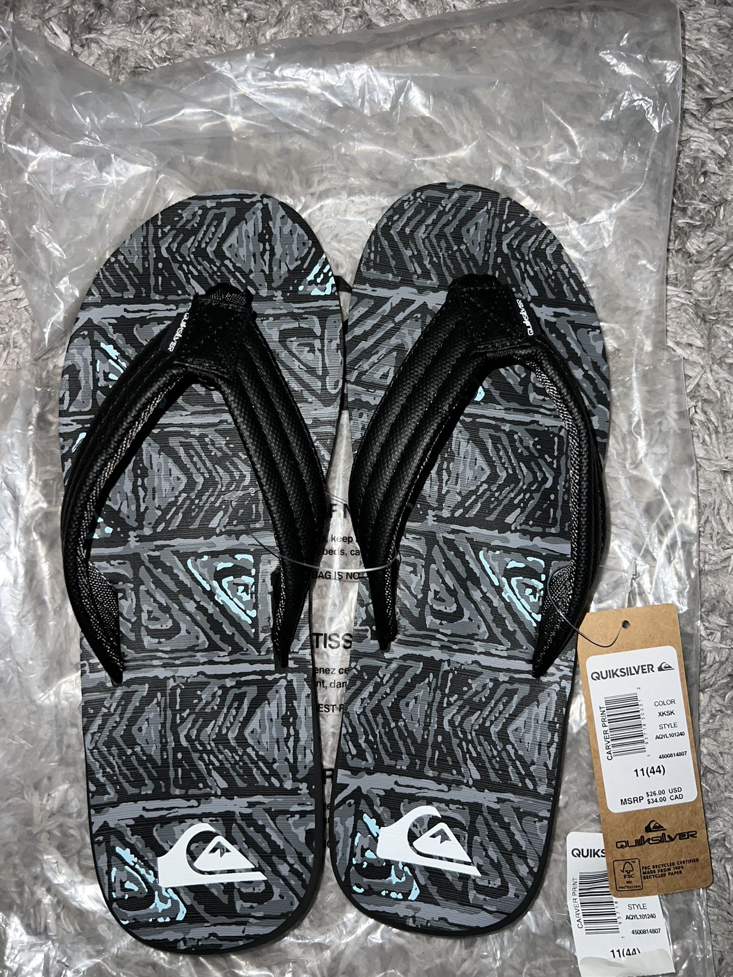 Quiksilver Mens Flip Flops Sandals