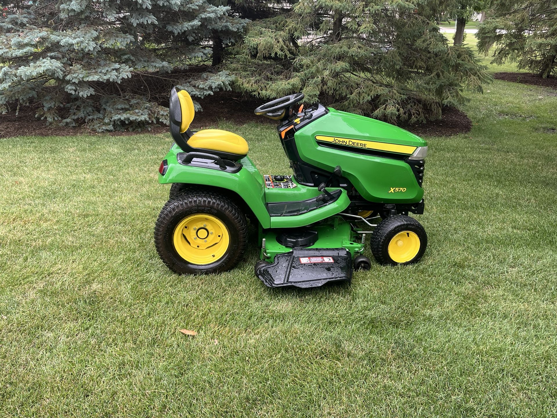 John Deere X570 Riding Lawnmower With A 48 Inch Deck And 24 HP Kawasaki Motor
