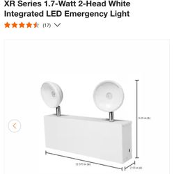 XR Series 1.7-Watt 2-Head White Integrated LED Emergency Light