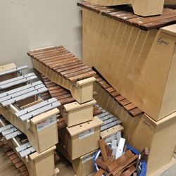 Lyons Orff instruments, primarily xylophones and metallophones, 