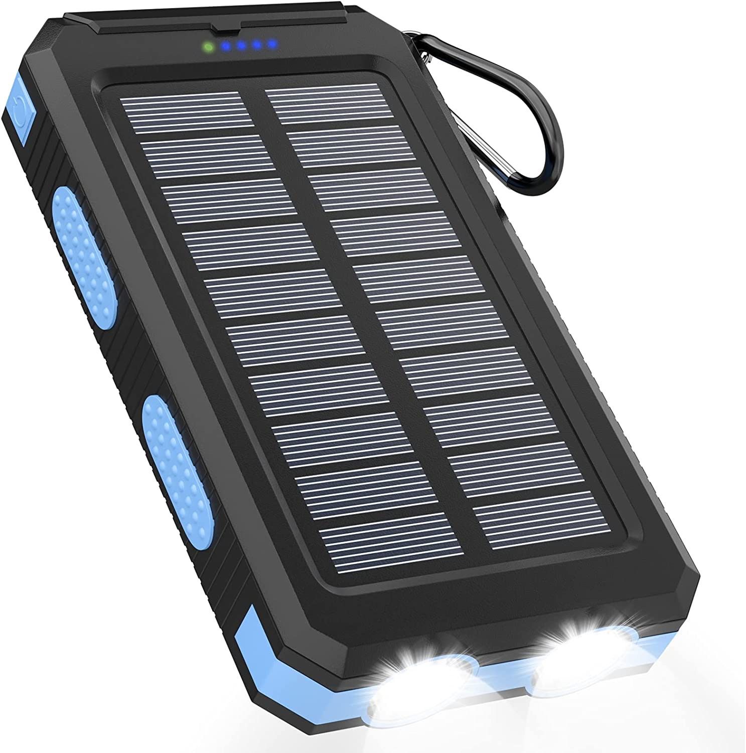 Solar Charger, JNEESYAN 20000mAh Portable Power Bank Solar for Cell Phones, Camping Waterproof External Battery Power Pack Solar Phone Charger, 2 USB/