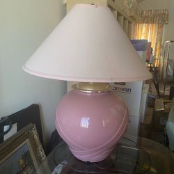 Vintage Mauve Pink Table Lamp