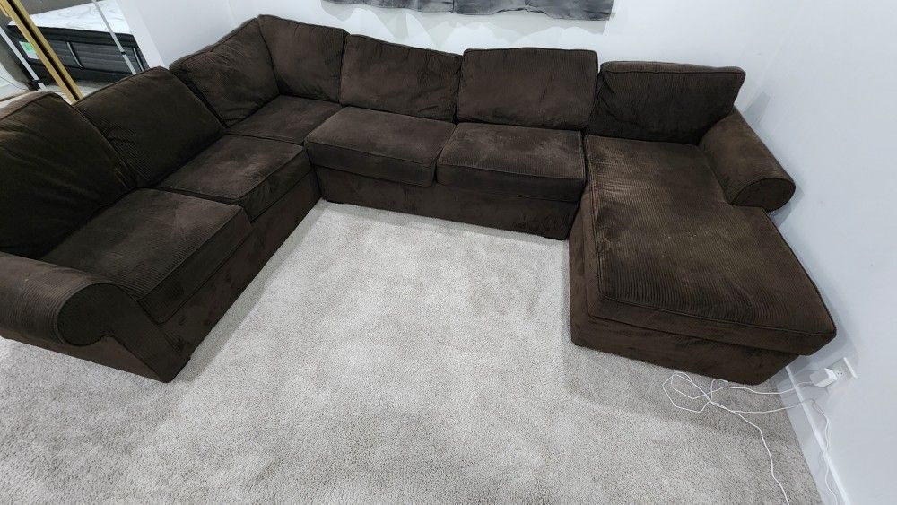 Dark Brown Sectional Couch