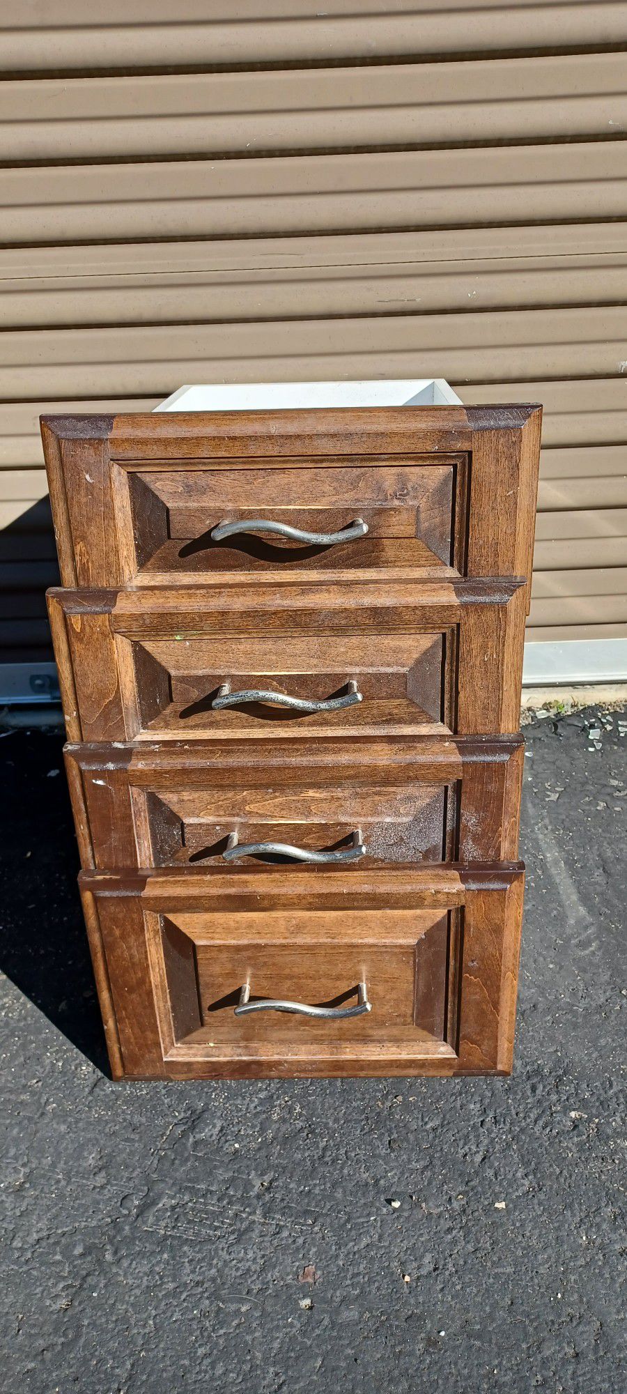 Solid mahogany wood Kitchen Cabinet drawers in good condition