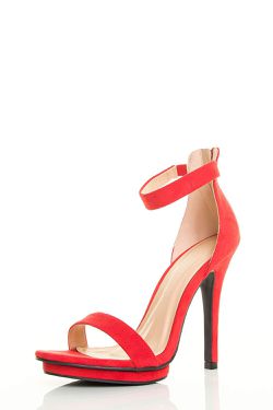 Red Stiletto Platform Heels - Size 9