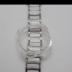 samsung galaxy ultra 7white silver ceramic metal Bracelet Wristwatch Band 