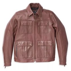 Harley-Davidson Men's Portage Midweight Leather Jacket - Brown 98002-22VM - Medium 