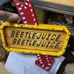 Light Up Beetlejuice Sign 