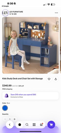 Kids desk with chair