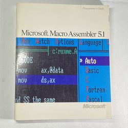 Microsoft Macro Assembler 5.1 MS-DOS 5.25 Programmer Guide Manual Book Used