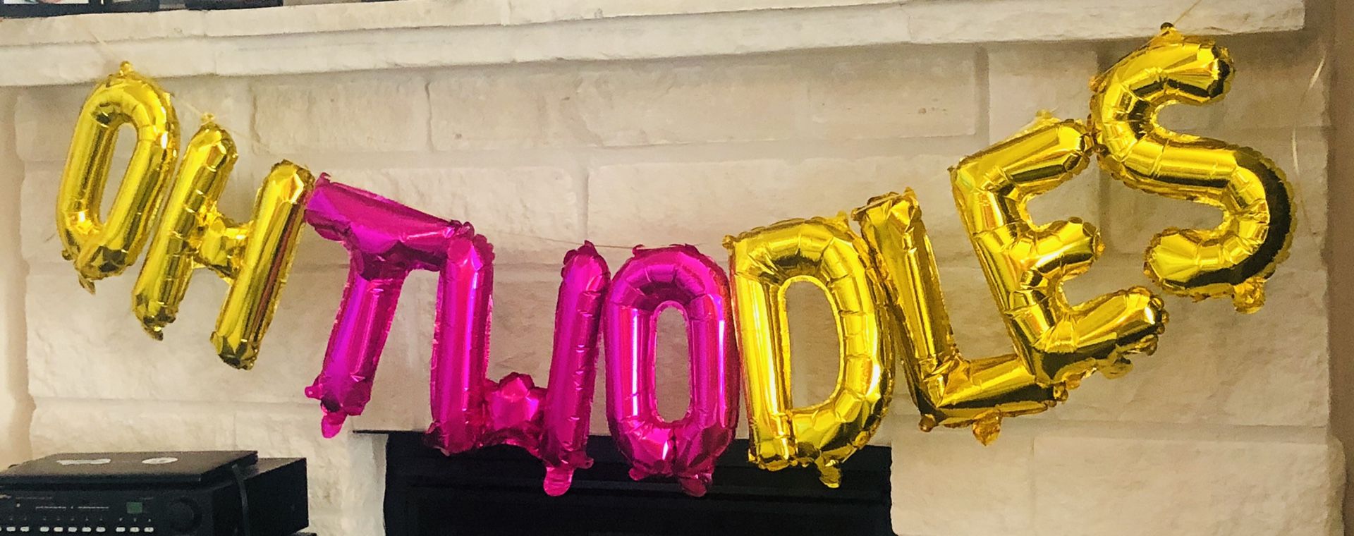 Two year birthday balloons