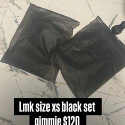 Size Xs Black Set 