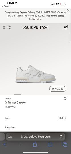 Used Louis Vuitton Trainer Sneaker