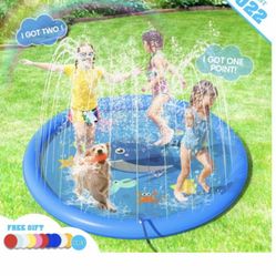 Splash Pad Sprinkler for Kids and Pets, 68" 