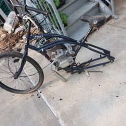 Bicycle beach cruiser style with gas engine motor $200