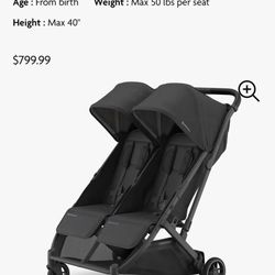 UppaBaby Minu Duo Stroller +2 Bumper Bars + Travel Bag