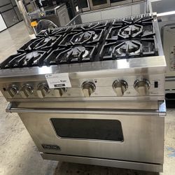 VIKING 36 INCH WIDE GAS RANGE 