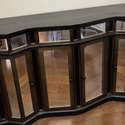  Wooden Buffet With Mirrored Doors