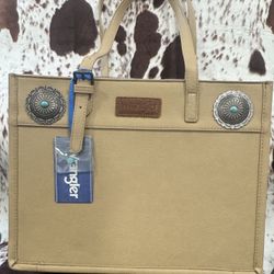 Wrangler Tan Turquoise Tote