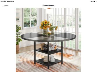 Tribesigns wood dining table