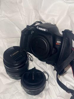 Canon EOS Rebel T7 DSLR Camera with Two Lenses