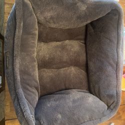 Grey Plush Pet Bed